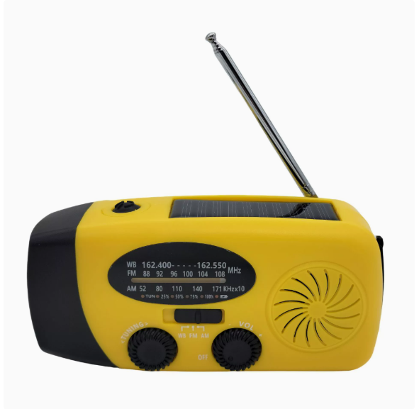 Solar Hand Crank USB Charging Radio Flashlight_voghion.com